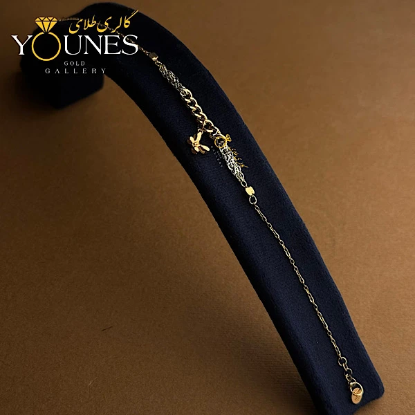 دستبند تمام طلا کارتیر پروانه ای